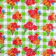 Green Claveles oilcloth