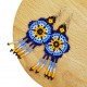 Navy Flower Earrings