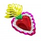 Yellow Tin flaming sacred heart
