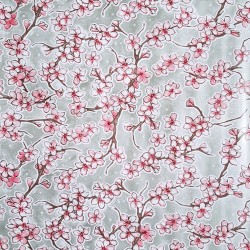 Wachstuch Flor de cerezo Silber