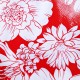 Red Flores oilcloth