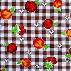 Brown Frutal Oilcloth