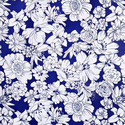 Navy Flores oilcloth