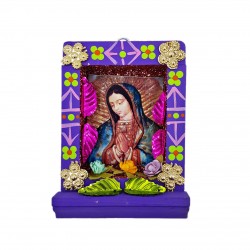 Pequeño nicho Virgen de Guadalupe Morado
