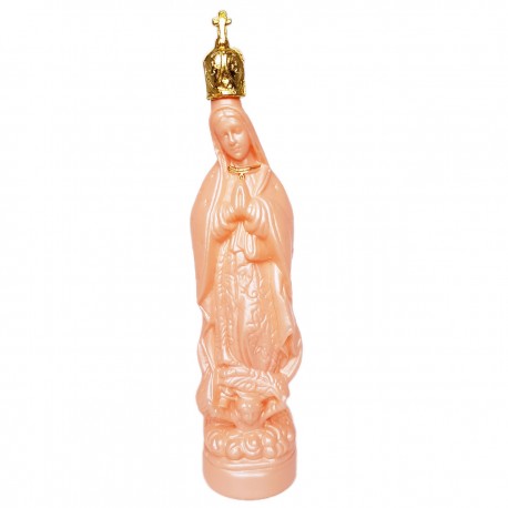 Peach Virgin of Guadalupe bottle