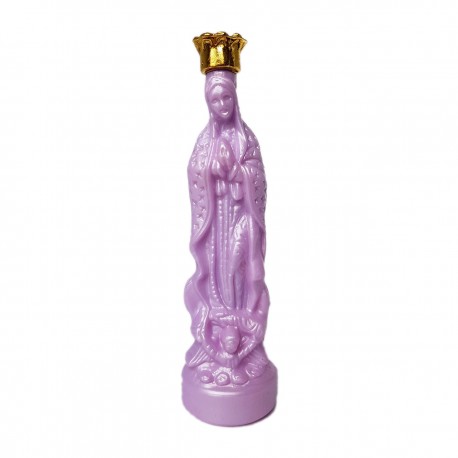 Botella Virgen de Guadalupe pequeña Morado