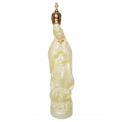 Light yellow Virgin of Guadalupe bottle