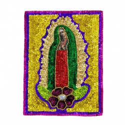 Patch sequins Vierge de Guadalupe Rectangle