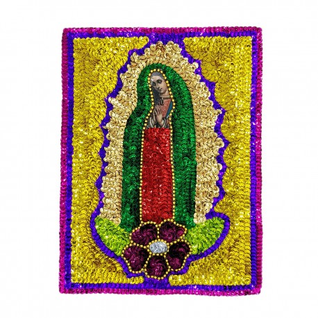 Patch sequins Vierge de Guadalupe Rectangle