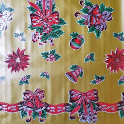 Gold Campanas Oilcloth