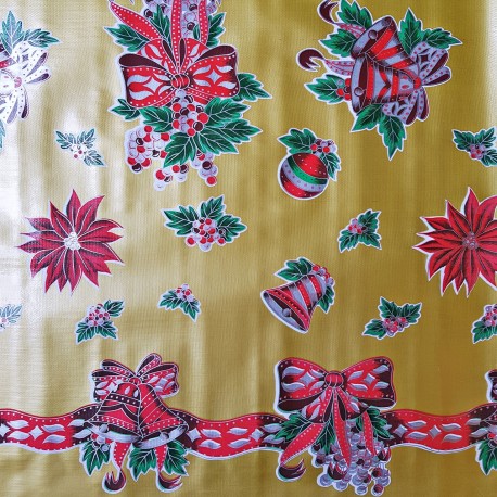 Gold Campanas Oilcloth