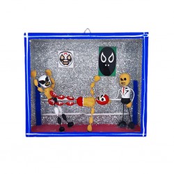 Caja de calaveras grande Lucha Libre