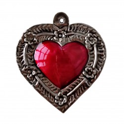 Coeur sacré fleuri Violet