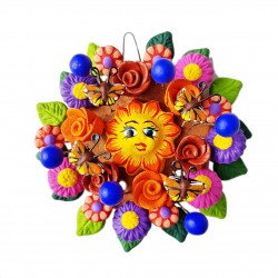 Small flowery sun plaque