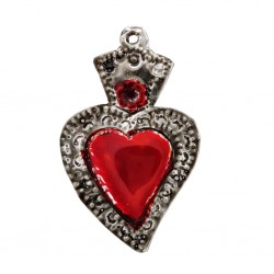 Sagrado corazón con flor
