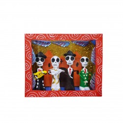 Cajita de calaveras Boda Rojo