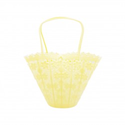 Pequeña cesta con flores - Amarillo