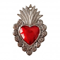 Sacred heart with floral border