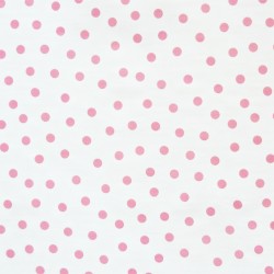 Pink Polka dots oilcloth offcut