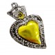 Yellow Sacred heart with flower