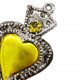 Yellow Sacred heart with flower