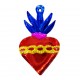 Blue Sacred heart with crown of thorns