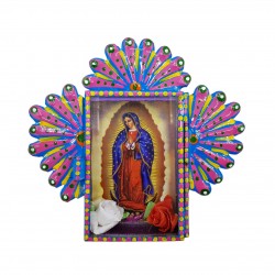 Nicho mini de la Virgen de Guadalupe Azul