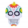 Décoration métal Calavera Orange