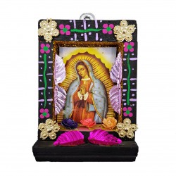 Pequeño nicho Virgen de Guadalupe Negro