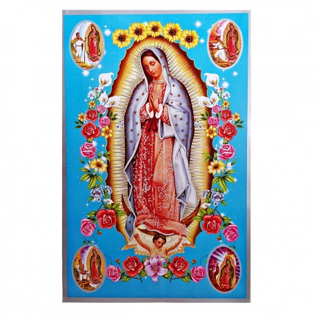 Póster Virgen de Guadalupe Girasoles