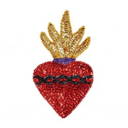 Sacred heart Sequin patch