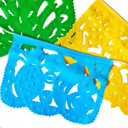 Papel picado de plástico grande Verano