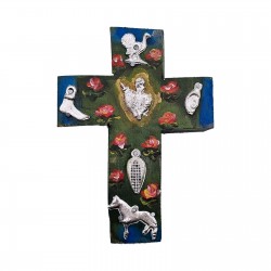 Small Sacred heart Milagro cross