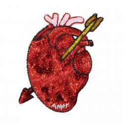 Parche de lentejuelas Corazón anatómico