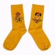 Yellow Frida Kahlo Socks