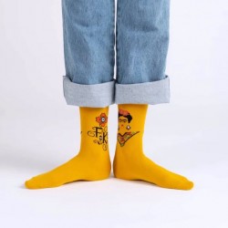 Chaussettes Frida Kahlo Jaune