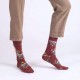 Burgundy Frida Kahlo Socks