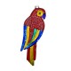 Red Parrot Tin ornament