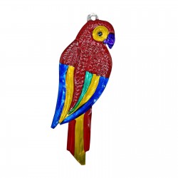 Figura de hojalata Loro Rojo