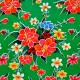 Green Hibisco Oilcloth roll
