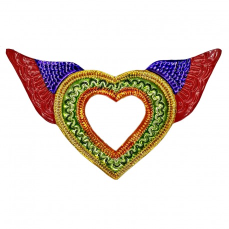 Winged Sacred heart mirror