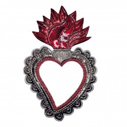 Large Exvoto heart mirror