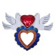 Large Doves heart mirror