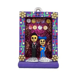 Purple Small Catrin and Catrina shrine