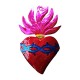 Pink Sacred heart with crown of thorns