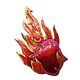Large Flaming heart tin ornament