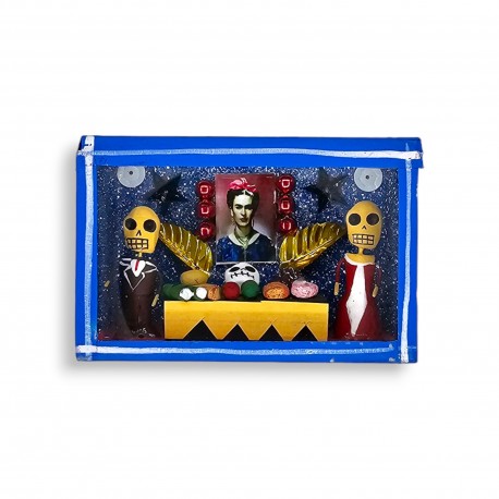 Frida's altar Diorama box - Mexican skeletons fun gift - Casa Frida