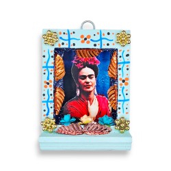 Pequeño nicho Frida Kahlo Turquesa