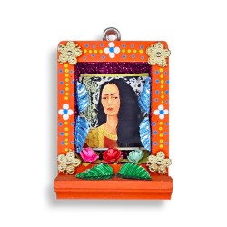 Pequeño nicho Frida Kahlo Naranja