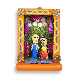 Orange Small Diego and Frida shrine